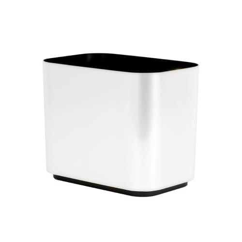 Contempo Collection Wastebasket 8 Quart, Brushed Chrome